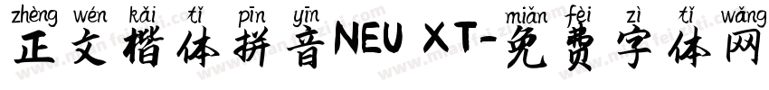 正文楷体拼音NEU XT字体转换